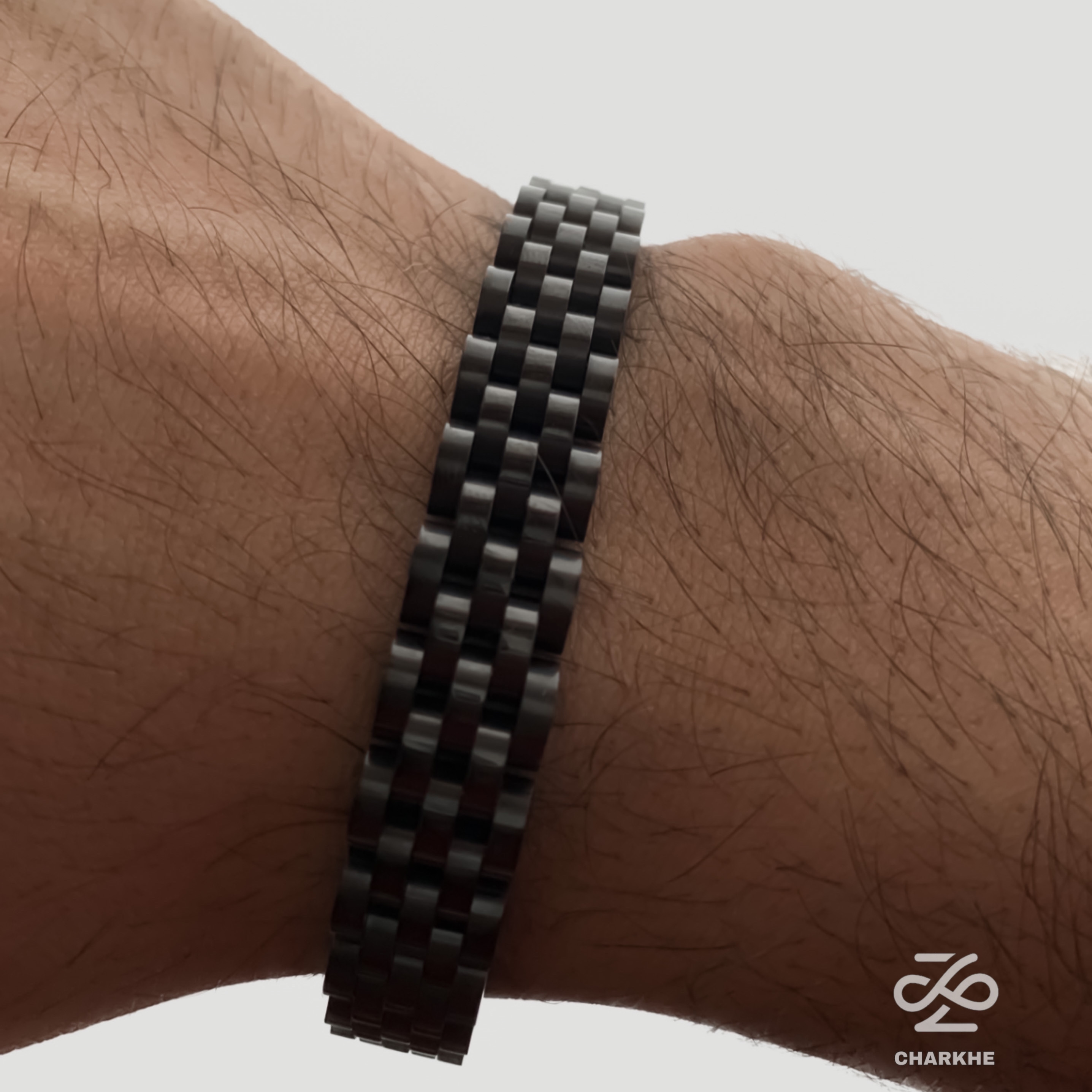 دستبند استیل رولکس مشکی