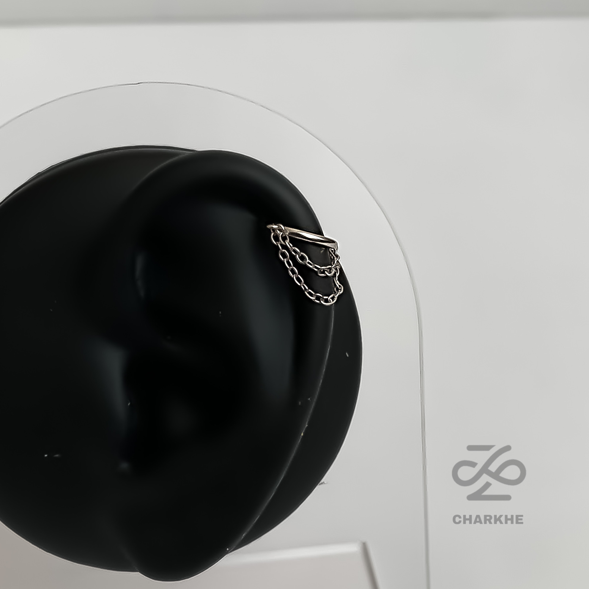 پیرسینگ اوربیتال کانچ و هلیکس زنجیری استیل