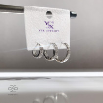 پک گوشواره حلقه‌ ای جواهری YSX