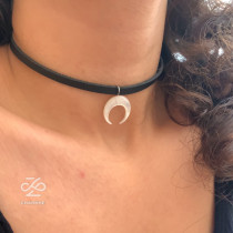 گردنبند ماه صدفی سفید