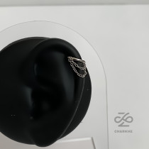 پیرسینگ اوربیتال کانچ و هلیکس زنجیری استیل