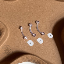 پیرسینگ ابرو منحنی سیلیکونی