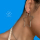 گوشواره ستاره حلقه ای استیل